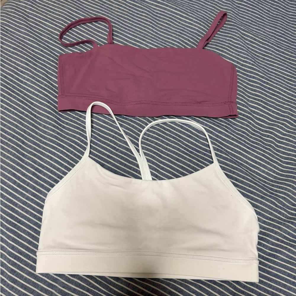 CRZ YOGA Purple and White Sports Bras Set